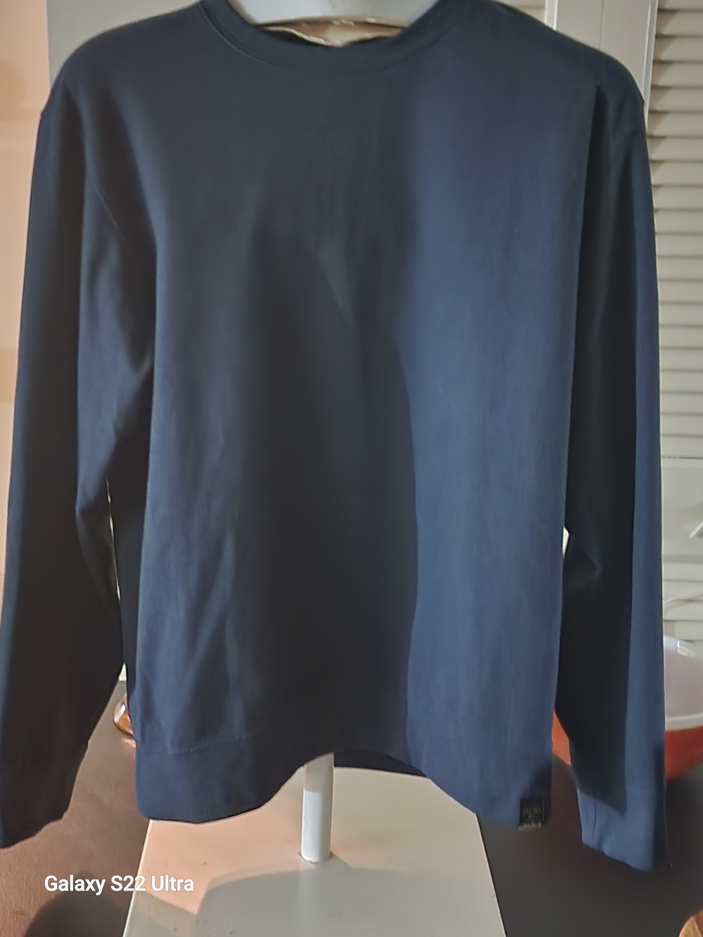 Jachs Navy Blue Crewneck Sweatshirt with Embroidered Label